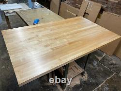 25 x 60 x 1.5 Maple Wood Butcher Block Counter / Desk / Cutting Board