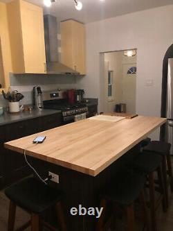 25 x 60 x 1.5 Maple Wood Butcher Block Counter / Desk / Cutting Board