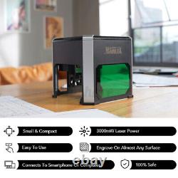 3000MW 3D CNC Laser Engraving Cutting Machine Desktop USB Mark Printer Cutter US