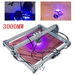 3000mW 2-Axis DIY Desktop Mini CNC Laser Engraver Cutter Wood Cutting Machine