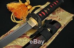 31 HANDMADE Japanese Samurai Sword WAKIZASHI Folded Steel BLADE CAN CUT TREE