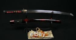 31 HANDMADE Japanese Samurai Sword WAKIZASHI Folded Steel BLADE CAN CUT TREE