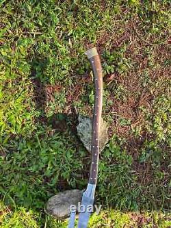 36.0 Custom Handmade D2 Steel Hunting Wood Cutting Viking Sword/axe With Sheath