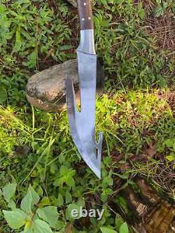 36.0 Custom Handmade D2 Steel Hunting Wood Cutting Viking Sword/axe With Sheath