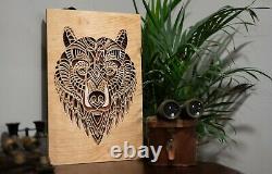 3D Wood Laser Cut Bear Art 6 Layers