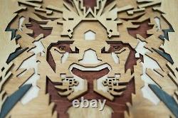 3D Wood Laser Cut Lion Art 6 Layers