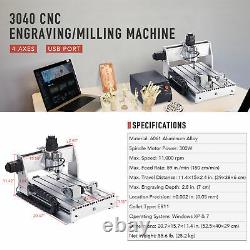 4 Axis CNC Router Cutting Engraving Carving Machine w USB Port for Wood & More