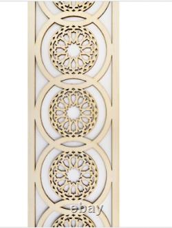 4 Pcs Moroccan Decorative Panels 65 cm Wooden Plaque, Trim, Beading, Laser cut wood