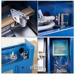 40W High Precision CO2 Laser Engraver Cutting Engraving Machine With USB Port Blue