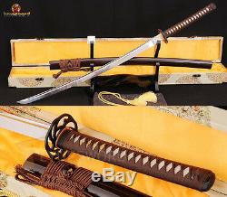 41 Japanese Samurai Katana Sword 1060 Carbon Steel Full Tang Sharp Can Cut Tree