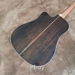 41 inch solid wood D28 cut corner series black finger folk guitar