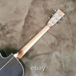 41 inch solid wood D28 cut corner series black finger folk guitar