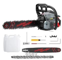42CC Gas Powered Chainsaw Engine Cut Wood with 16 in Guide Bar Saw Chain 2-Cycle