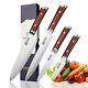 4pcs Kitchen Chef Knives Set German Stainless Steel Sharp Blade Meat Cleaver Cut