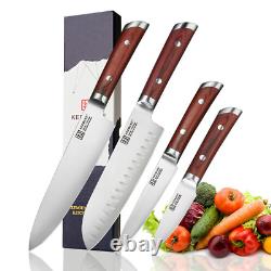 4PCS Kitchen Knife Set High Carbon Stainless Steel Chef Knives Meat Cooking Cut