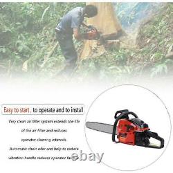 52cc 22 Bar Gas Powered Chain Saw 52cc 2 Cycle Tree Chainsaw Wood Cutting CDI