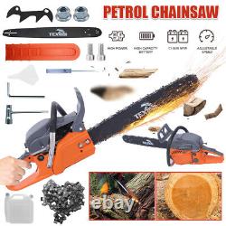 58cc Gas Top Handle Chainsaw with 20'' Bar Chain 2-Stroke Engine Cut Wood