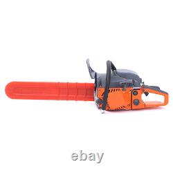 58cc Gas Top Handle Chainsaw with 20'' Bar Chain 2-Stroke Engine Cut Wood