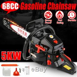 5KW 68CC Chainsaw High Power Gasoline 20 Chain + Brake For Wood Cutting Machine
