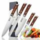5pcs Kitchen Cooking Knife Set High Carbon German Stainless Steel Chef Meat Cut