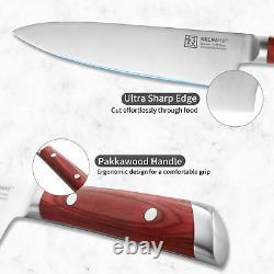 5PCS Kitchen Cooking Knife Set High Carbon German Stainless Steel Chef Meat Cut