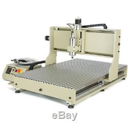 6090 4 Axis CNC Router Engraver Machine 2.2KW Wood Drill/Cutting Metal Steel USB