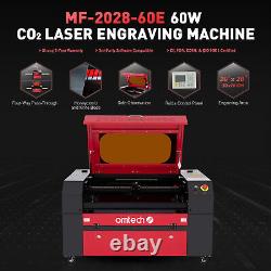 60W 20x28in CO2 Laser Engraving Cutting Marking Machine w Air Assist Ruida Panel