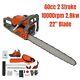 60cc Gas Powered Chainsaw With 22'' Guide Bar Saw Chain 2-stroke Engine Cut Wood