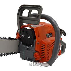 60cc Gas Powered Chainsaw with 22'' Guide Bar Saw Chain 2-Stroke Engine Cut Wood