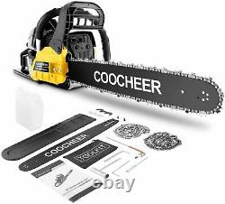 62CC Gas Chainsaw Gasoline 2-Stroke Powered Wood Cutting Chain Saws With20in Bar