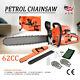 62cc Petrol Chain Saw Gas Gasoline Powered 20 Bar Wood Cutting Aluminum Kit