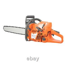 72cc Gas Powered Chainsaw with 24'' Guide Bar Chain Saw 2-Stroke Engine Cut Wood