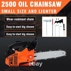 900W 25cc Petrol Chainsaw Powered Wood Cutting Chain Saw Aluminum Crankcase