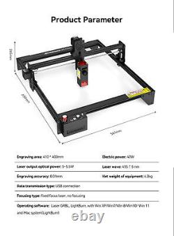 ATOMSTACK A5 M50 Laser 40W Engraving Cutting Machine for Wood Metal 410400mm US