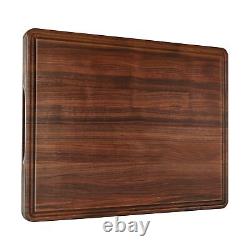AZRHOM XXL Large Walnut Wood Cutting Board for Kitchen 24x18 (Gift Box) with