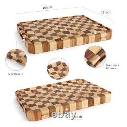 Acacia Wood Cutting Boards for Kitchen-Large Wooden Cutting Boards for