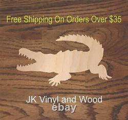 Alligator, Crocodile. Laser Cut Wood, Wood Cutout, Crafting Supply, A290