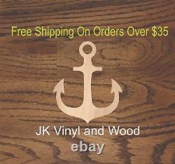 Anchor, Laser Cut Wood, Sizes up to 5 feet, Multiple Thickness, A088