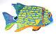 Angel Fish Wooden Jigsaw Puzzle-hand Cut Dbl-sided, Stained, Painted- 295 Pcs