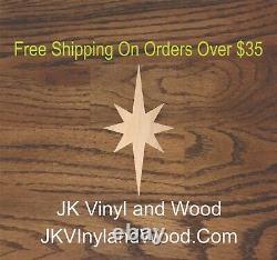 Any Size North Star Wood Cutout, Art and Craft Supply, A359