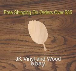 Apple Leaf Wood Cutout, Leaves, Laser Cut Wood, A102, Made in Ohio