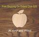 Apple Wood Cutout, Laser Cut Wood, Crafting Supply A103, Made In Ohio