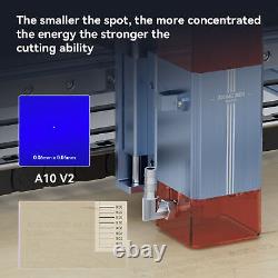 Atomstack A10 V2 12W CNC Laser Engraving Cutting Machine 400x400mm APP Control