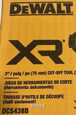 BRAND NEW DEWALT DCS438B 20V 20 Volt MAX XR Brushless 3 Compact Cut-Off Tool