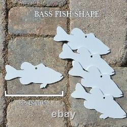 Bass Ornaments Blank -White Finished-DIY for Bulk Craft Projects 1000 Piece