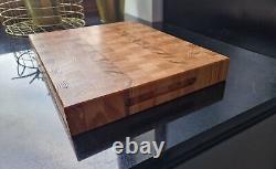 Beautiful end grain cutting board made from red oak and ash wood