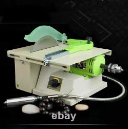 Bench Table Saw Jewelry Rock Stone Woodwork Carving Cutting Machine Buffer Lathe