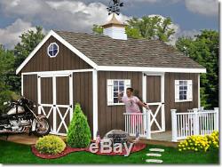 Best Barns Easton 16x12 Wood Storage Shed Kit ALL Pre-Cut