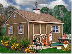 Best Barns New Castle 16x12 Wood Storage Shed Kit ALL Pre-Cut