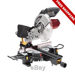 Bevel Sliding Compound Miter Saw With Laser Guided Precision Cutting Tool